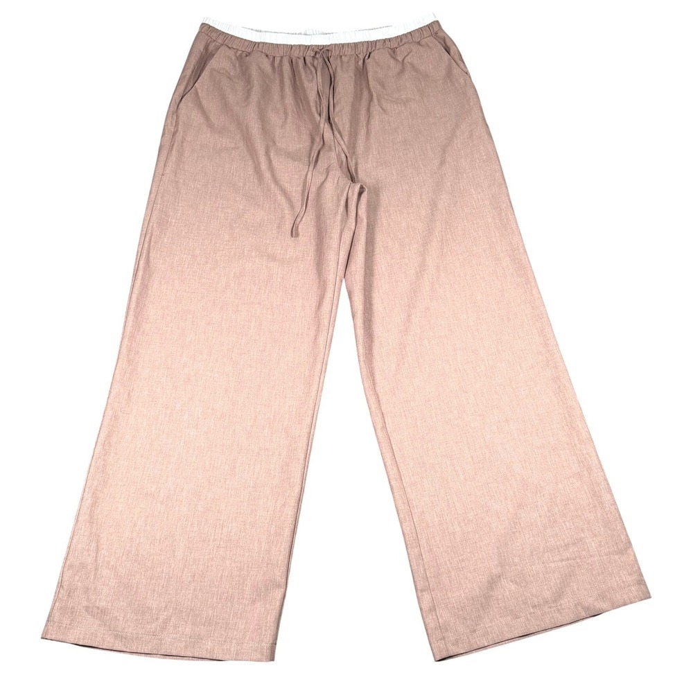 ASOS DESIGN Pink Wide Leg Drawstring Lounge Pants US 14 Casual‎ Loungewear